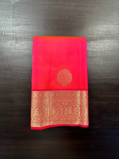 Rani  Pondicherry Handloom Pure Silk Saree