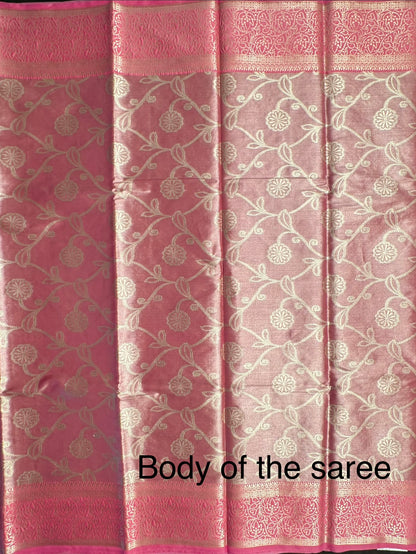 Pink Seerat Tissue Saree
