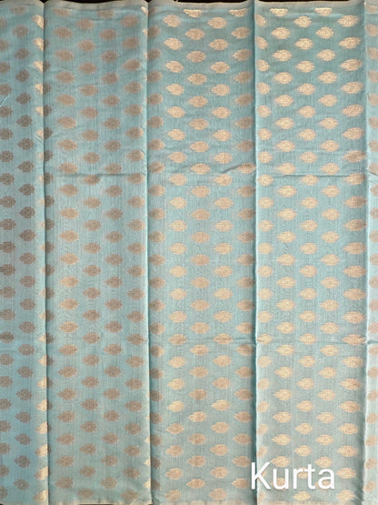 Sea Green Jacquard Handloom Suit