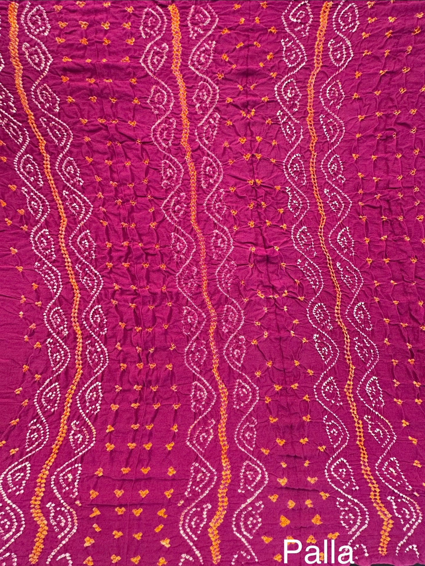 Dusky Pink Rai Bandhej Chinon Saree with Crepe Blouse