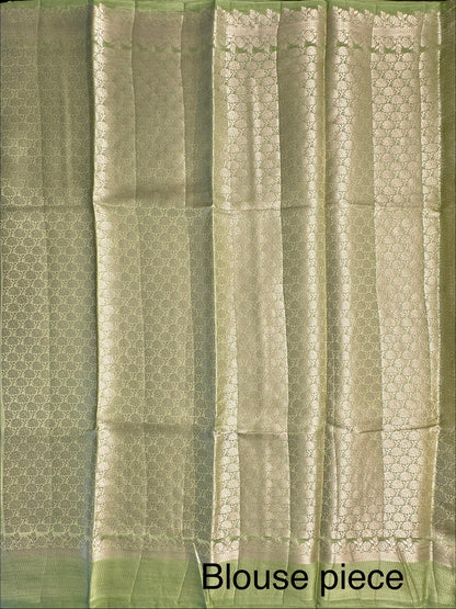 Pista Green Vishakha Pure Silk Saree