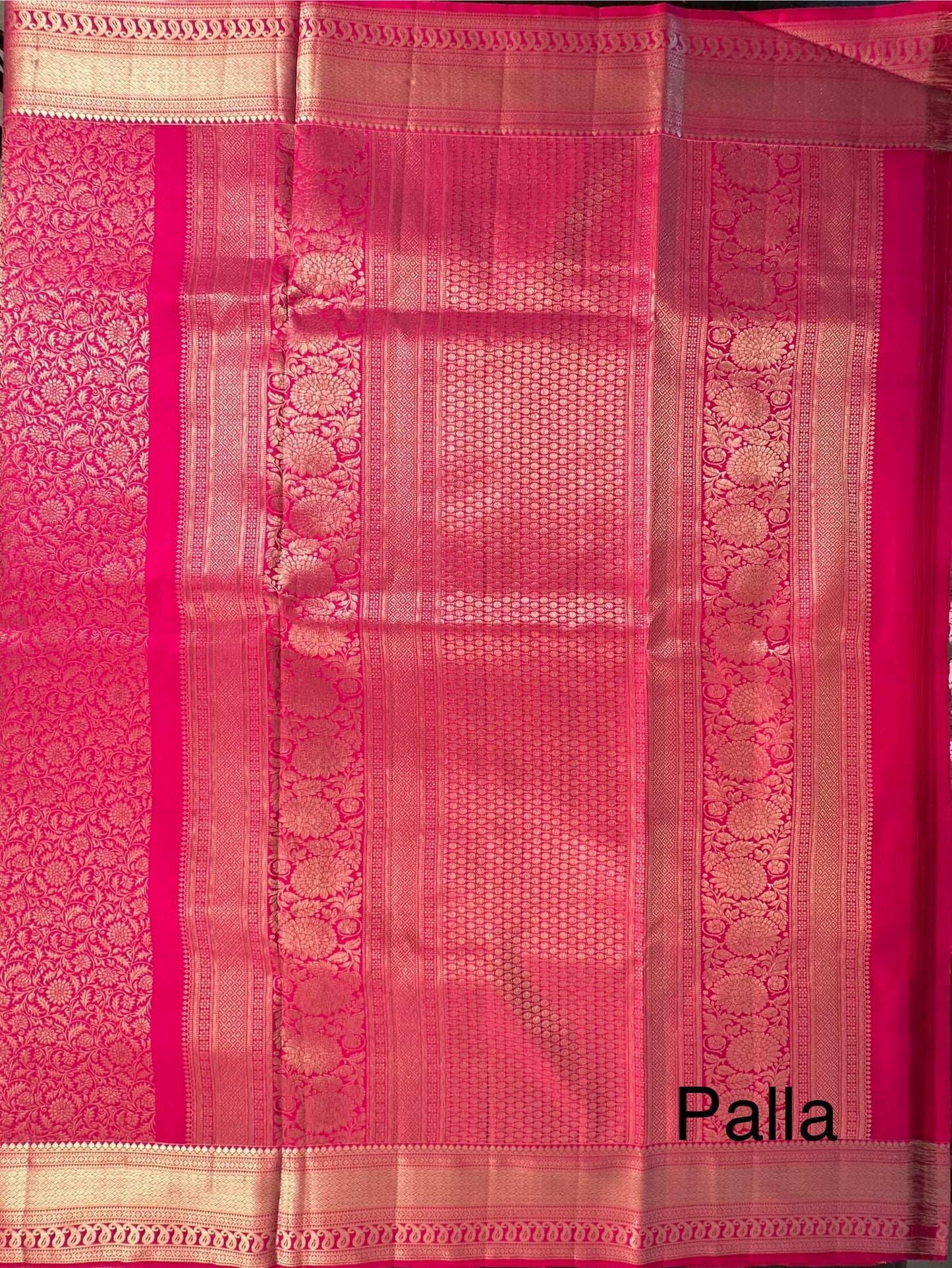Rani  Handloom Kanjivaram Jamawar Pure Silk Saree