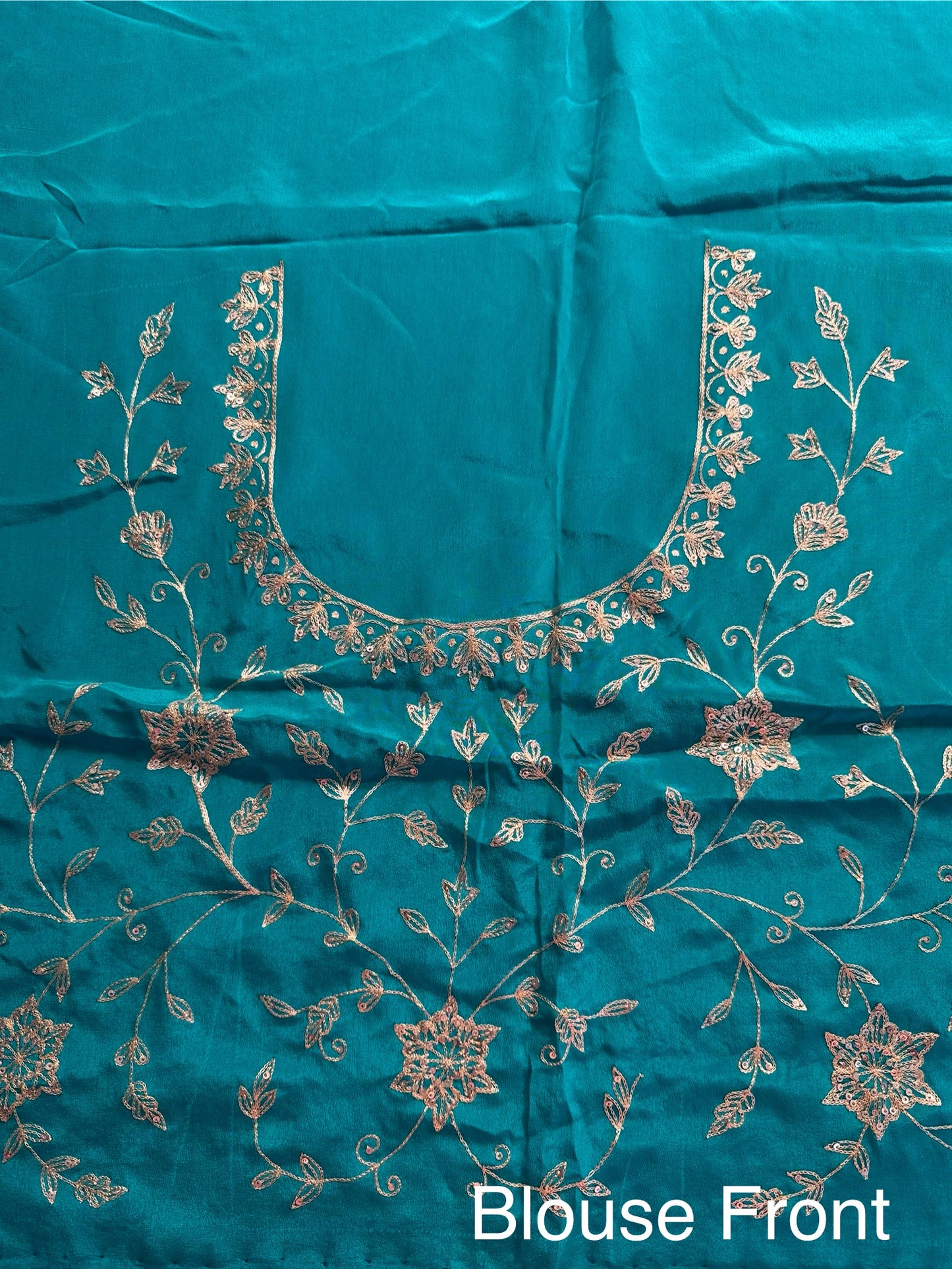 Leheriya Saree with Hand Work Blouse