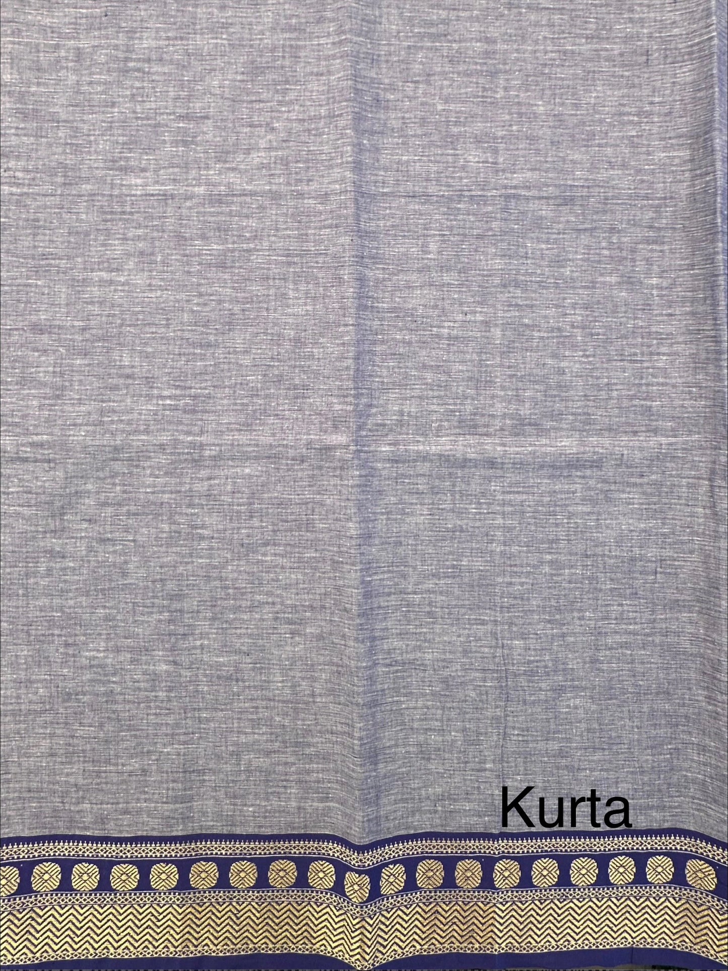 Blue Dharwad South Cotton 3-Piece Suit