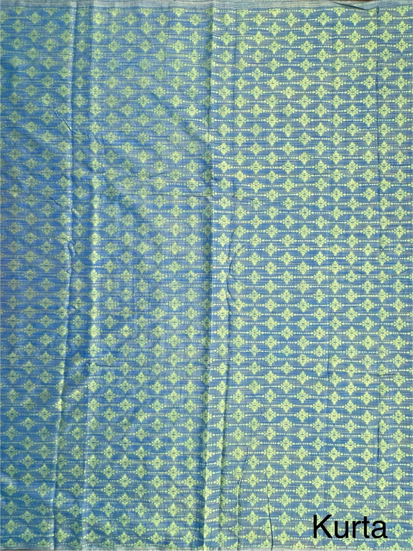 Blue Jacquard 3-piece Unstitched Cotton Suit