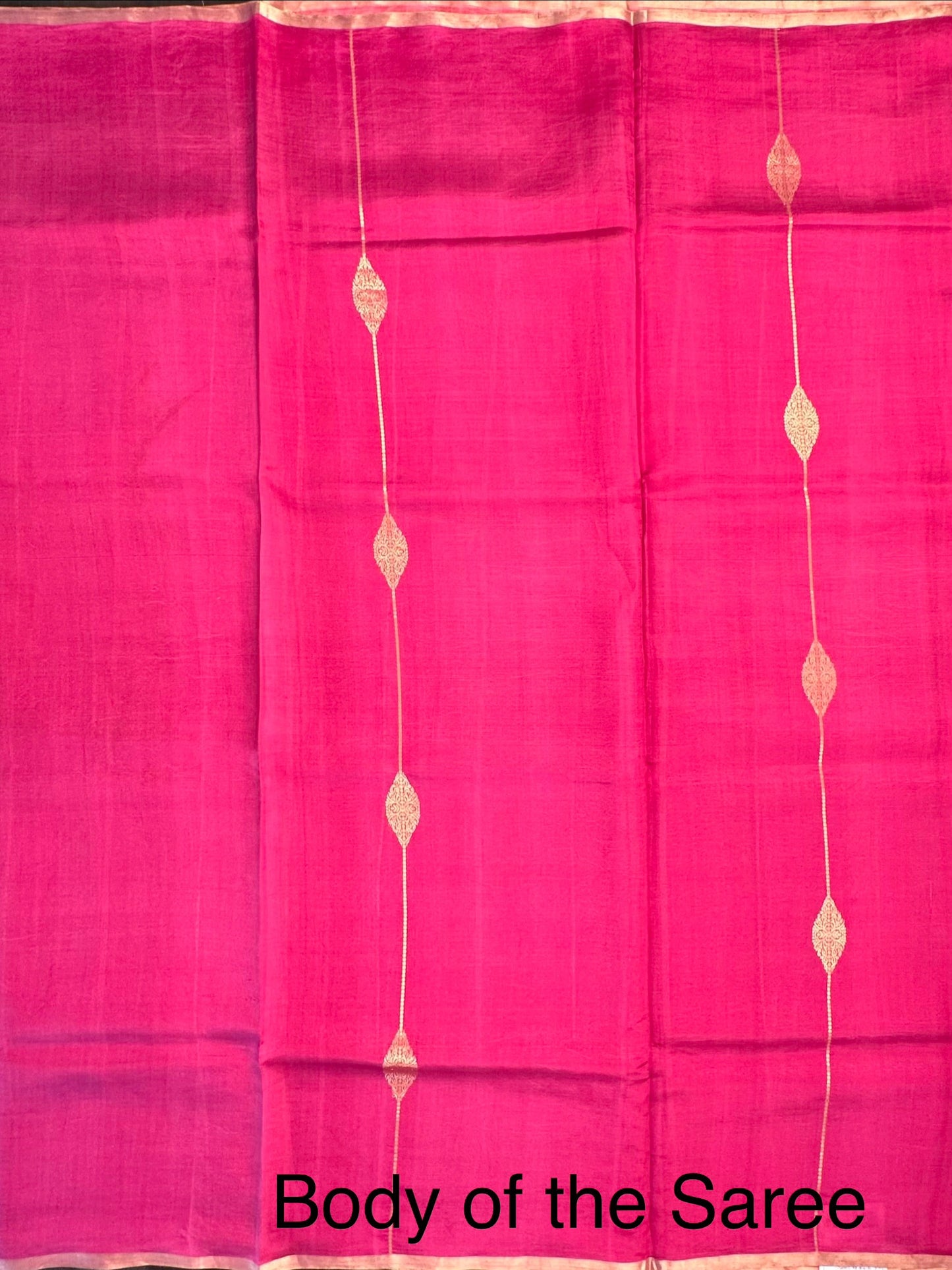 Strawberry Pink-Magenta Pink Vedika Banarasi Pure Silk Saree
