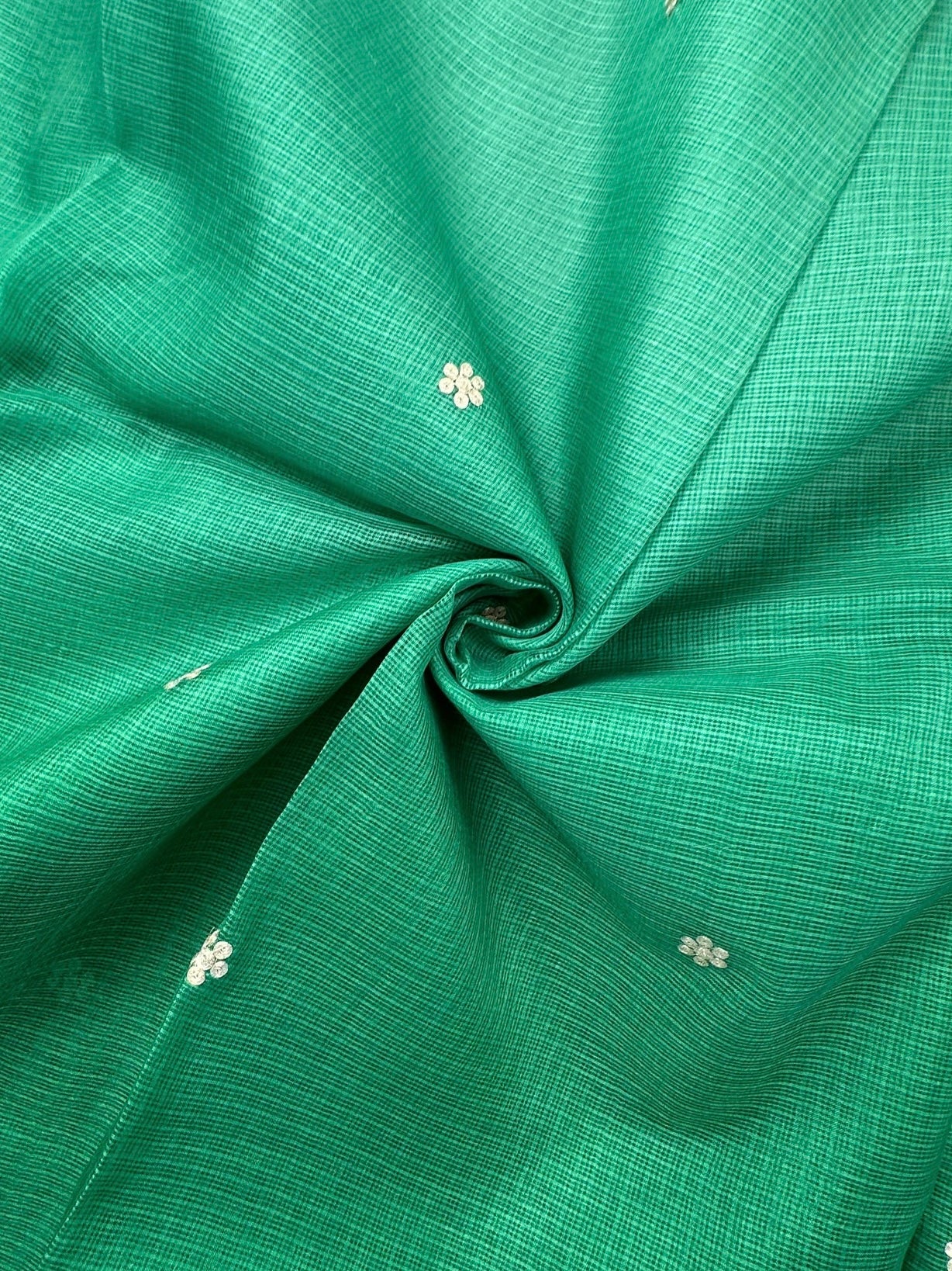 Pista Green Gitika Kota Doria Pure Silk Saree