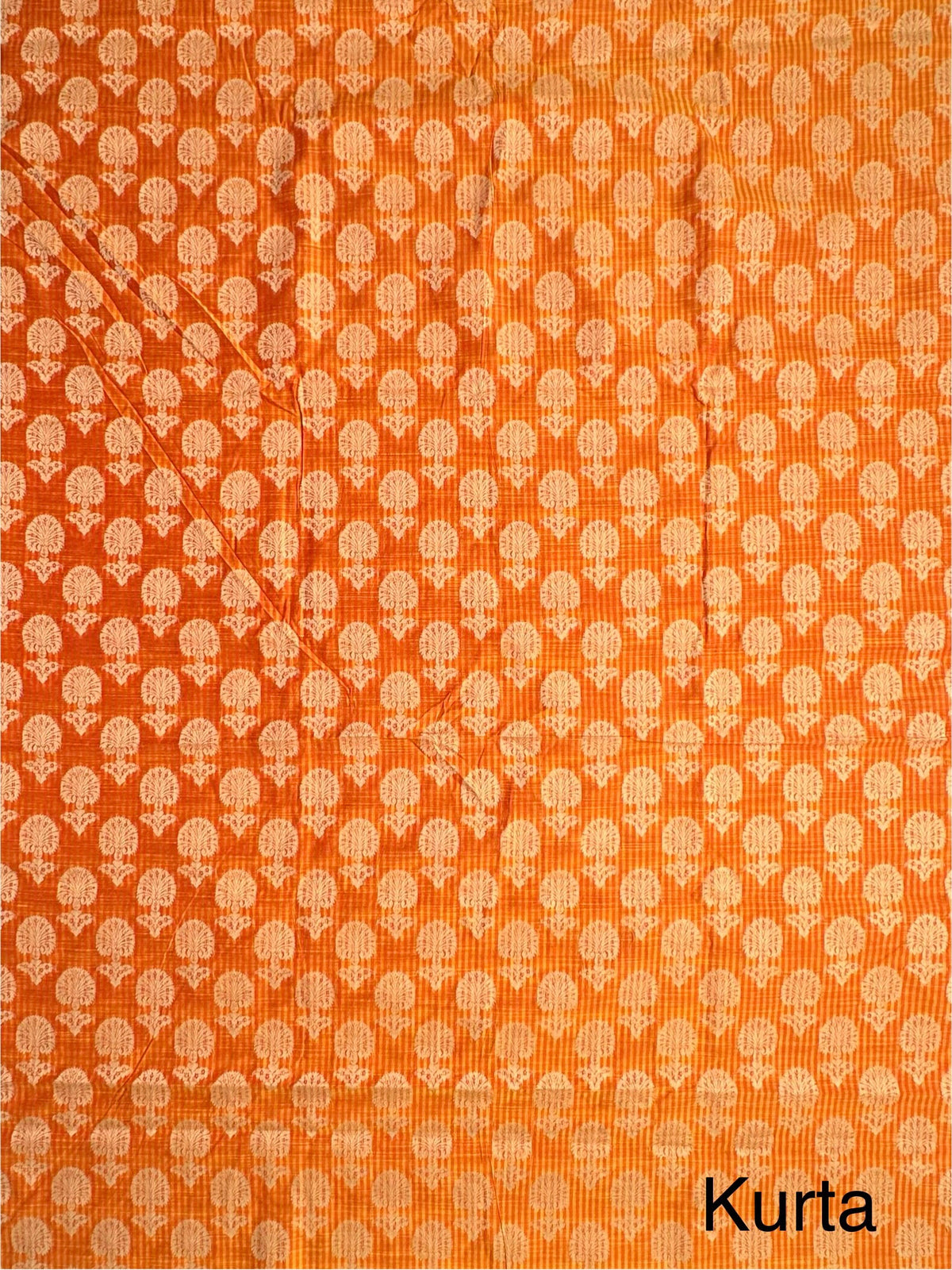 Mustard-Rust Orange Jacquard 3-piece Unstitched Cotton Suit