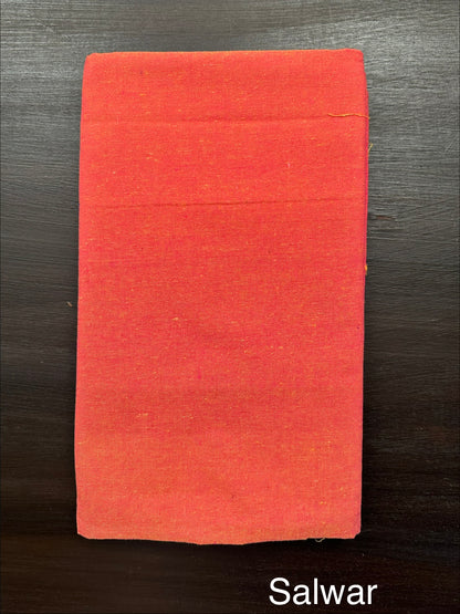 Rani Pink Ikkat Cotton Unstitched 3-Piece Suit