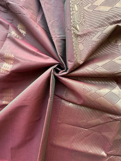 Pinkish Green (Shot/Dual Colour) Kovai Pure Cotton Saree