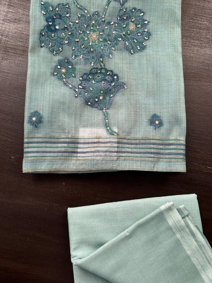 Sea Green Cotton Suit