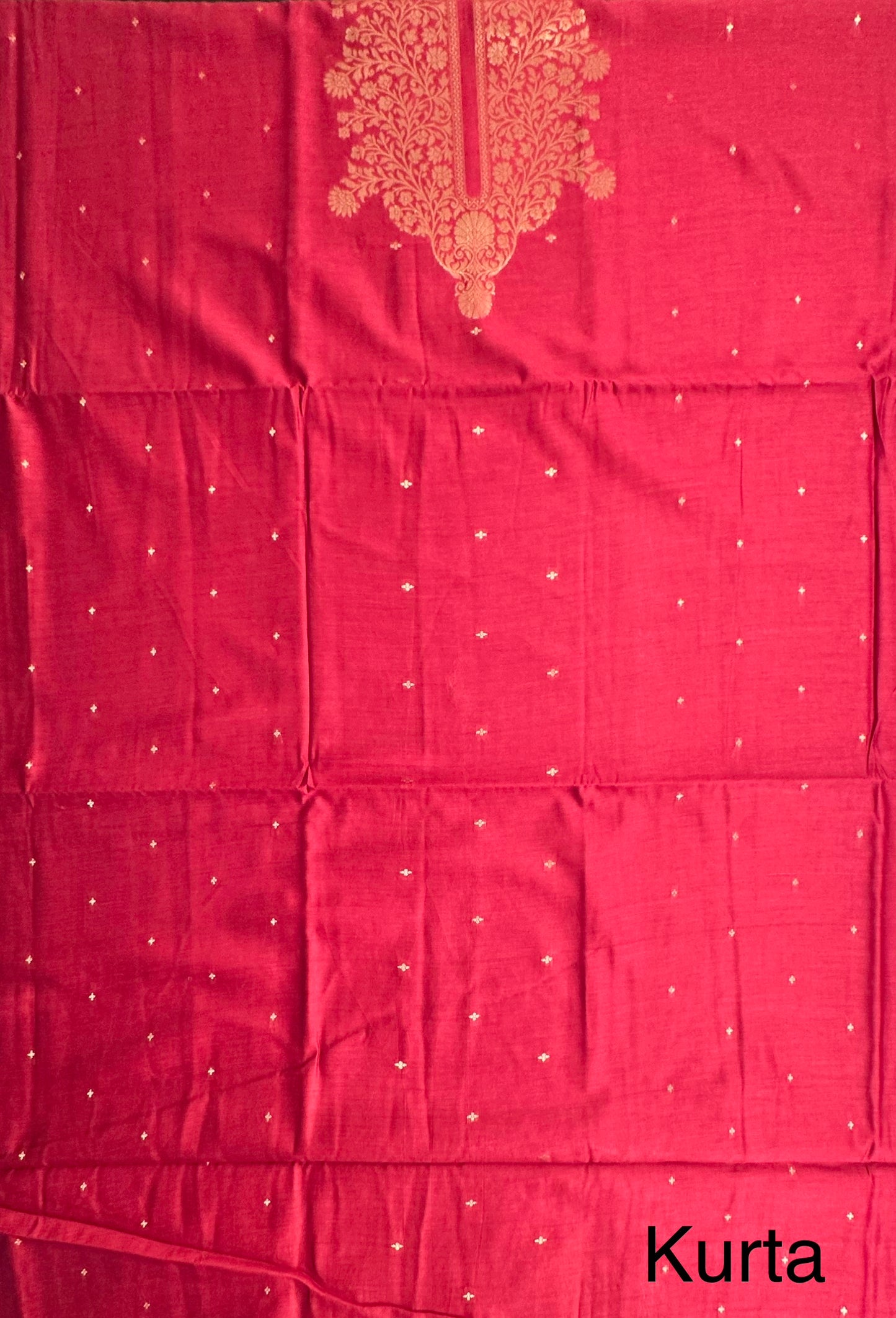 Rust Red Handloom Chanderi Suit