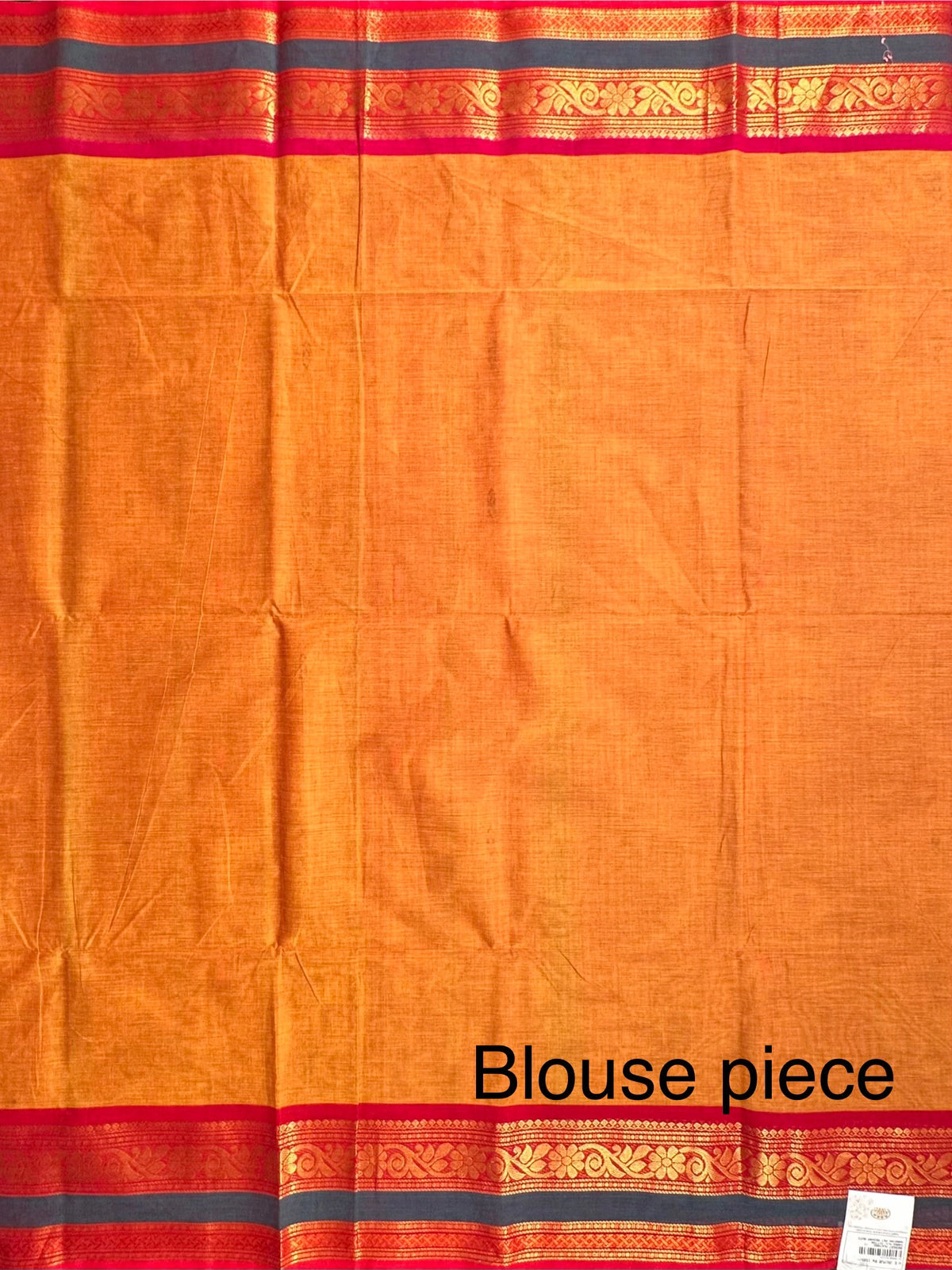 Mustard-Red Narayanpet Cotton Saree