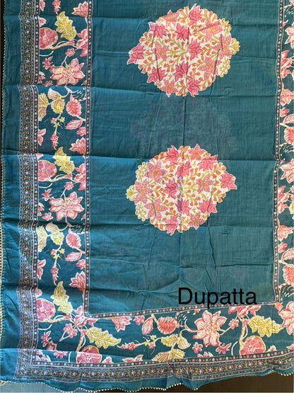 Jaipuri Necktie Cotton 3-Piece Suit