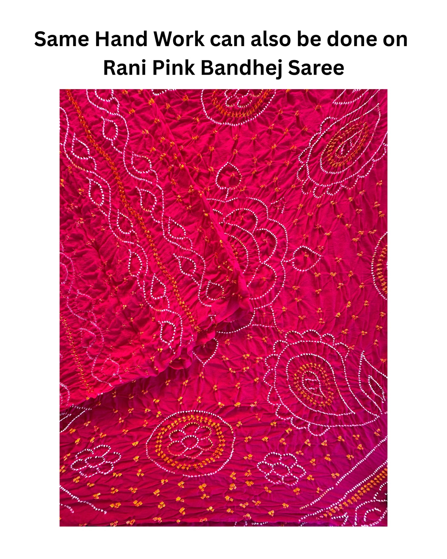 Bandhej Work Chinon Saree