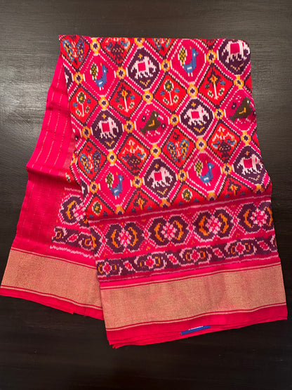 Rani Patola Handloom Silk Saree