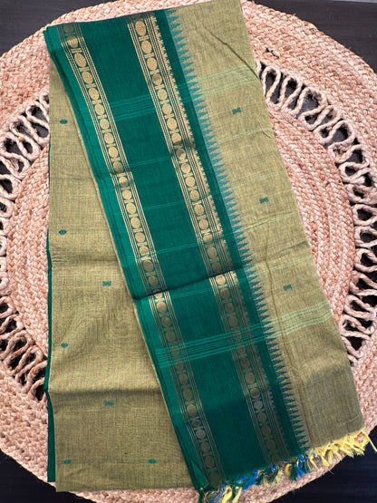 Green Narayanpet Cotton Saree