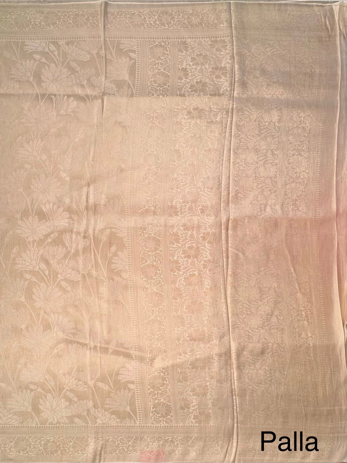 Cream Aditi Jamawar Artificial Silk Saree