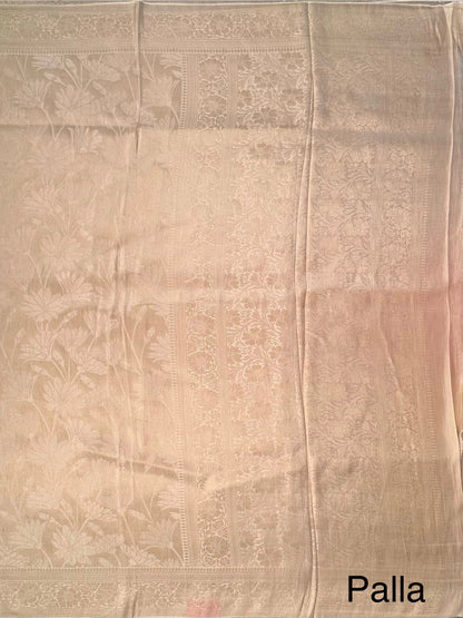 Cream Aditi Jamawar Artificial Silk Saree