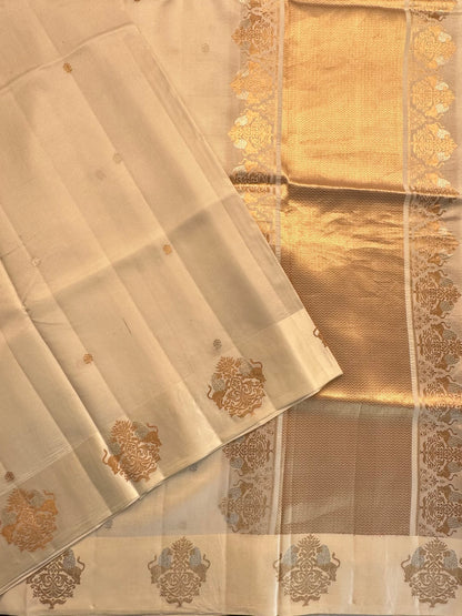 Olive Green Banarasi Satin Saree