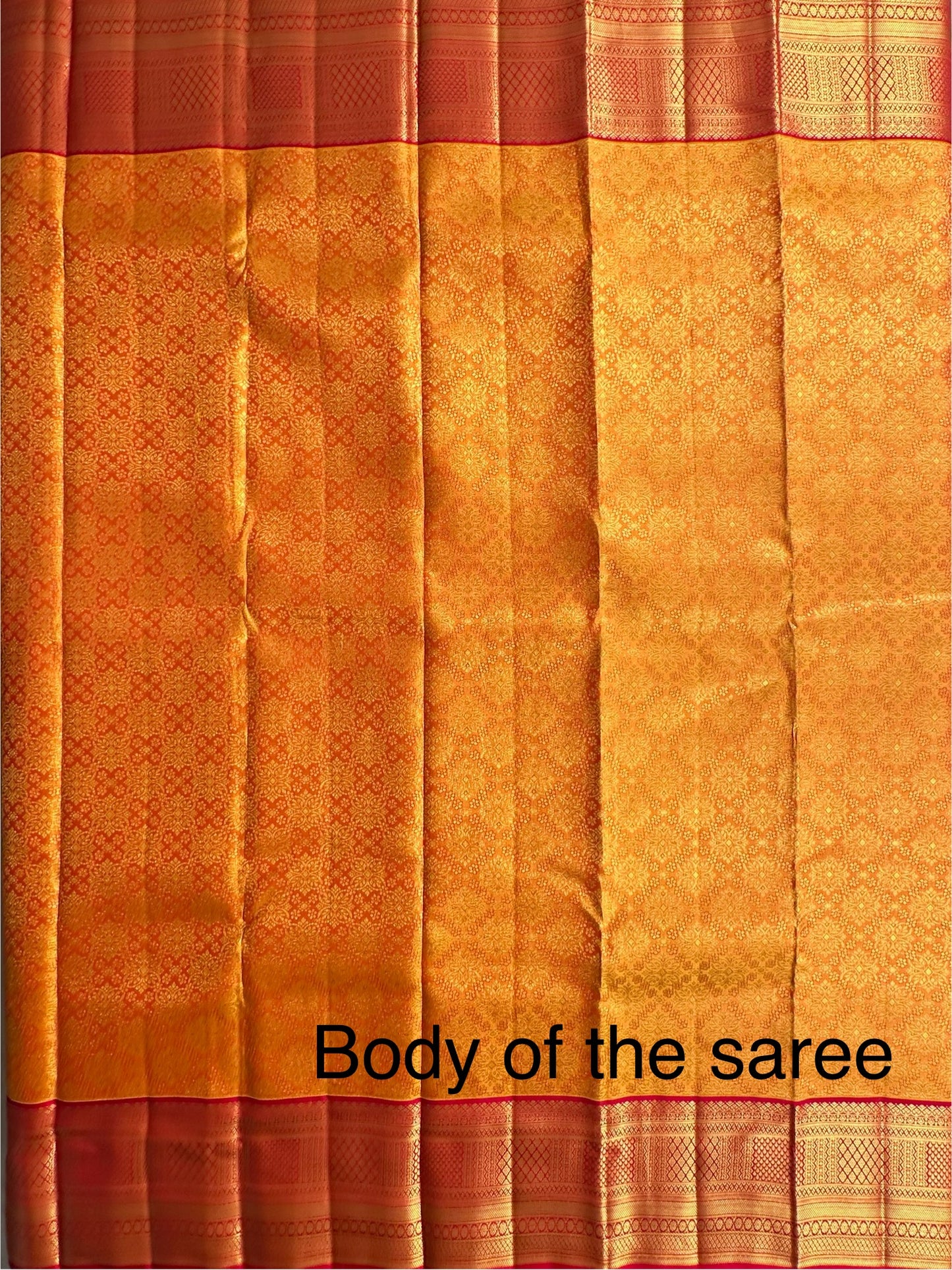Mustard Handloom Kanjivaram Pure Silk Saree