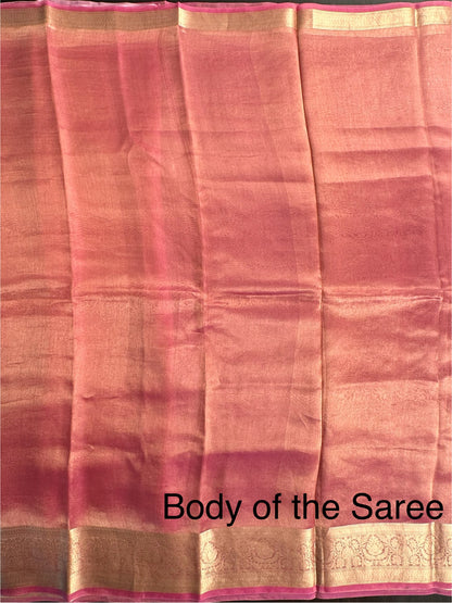 Pink Pure Tissue Saree