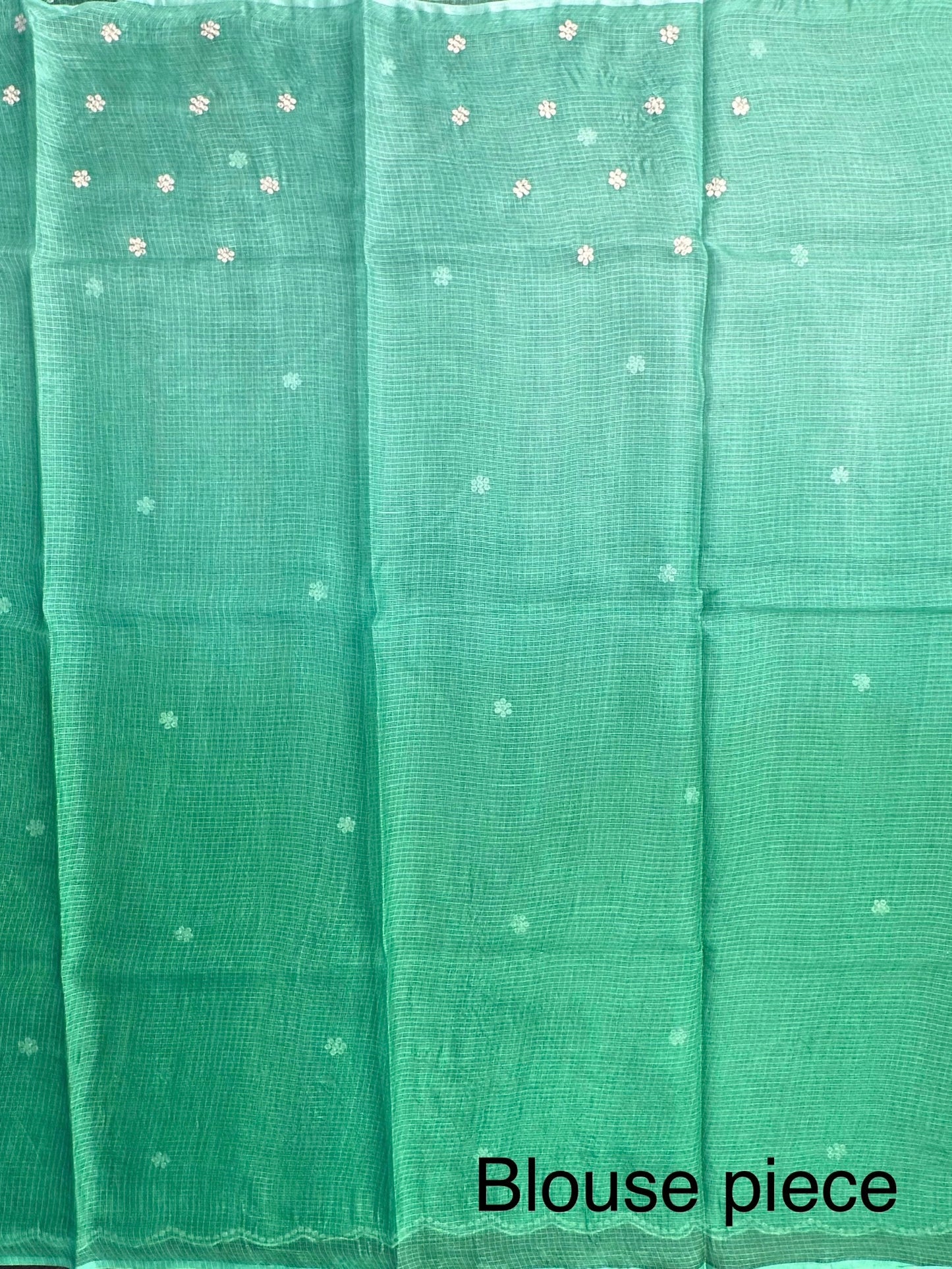 Pista Green Gitika Kota Doria Pure Silk Saree