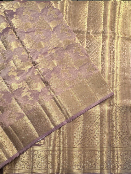Mauve Tissue Silk Saree