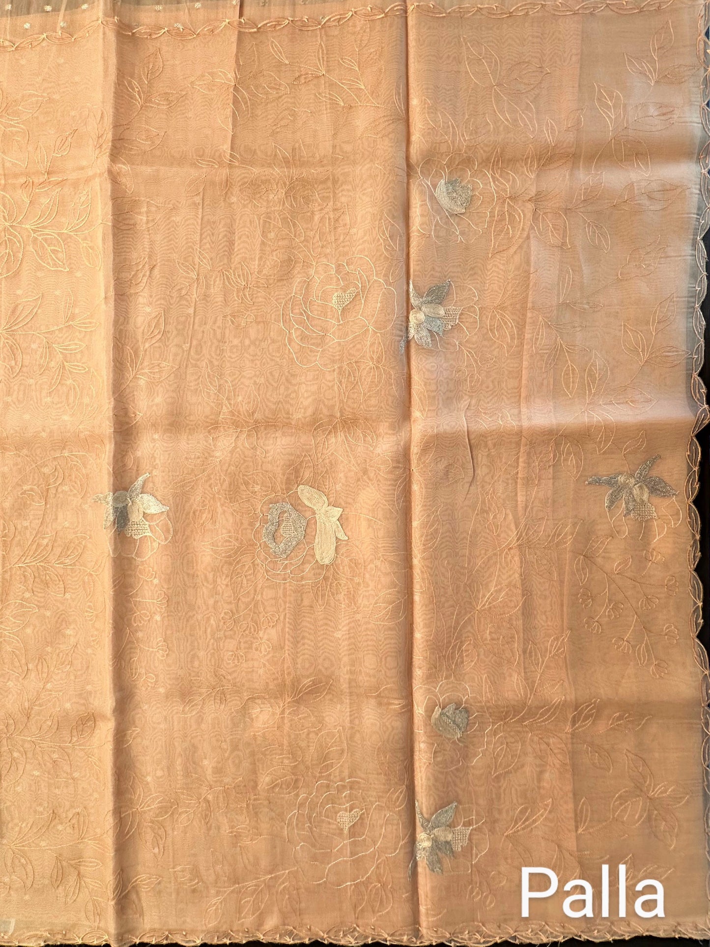 Applique Organza Saree
