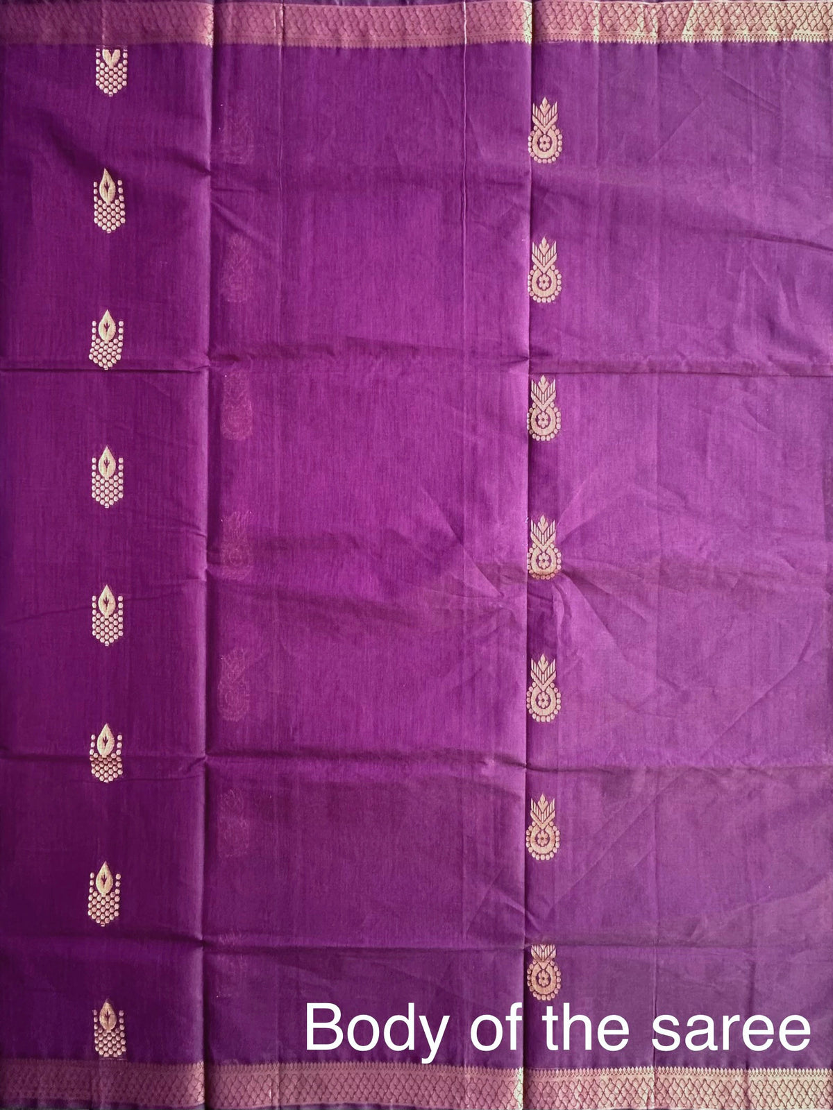 Purple Kovai Pure Cotton Saree