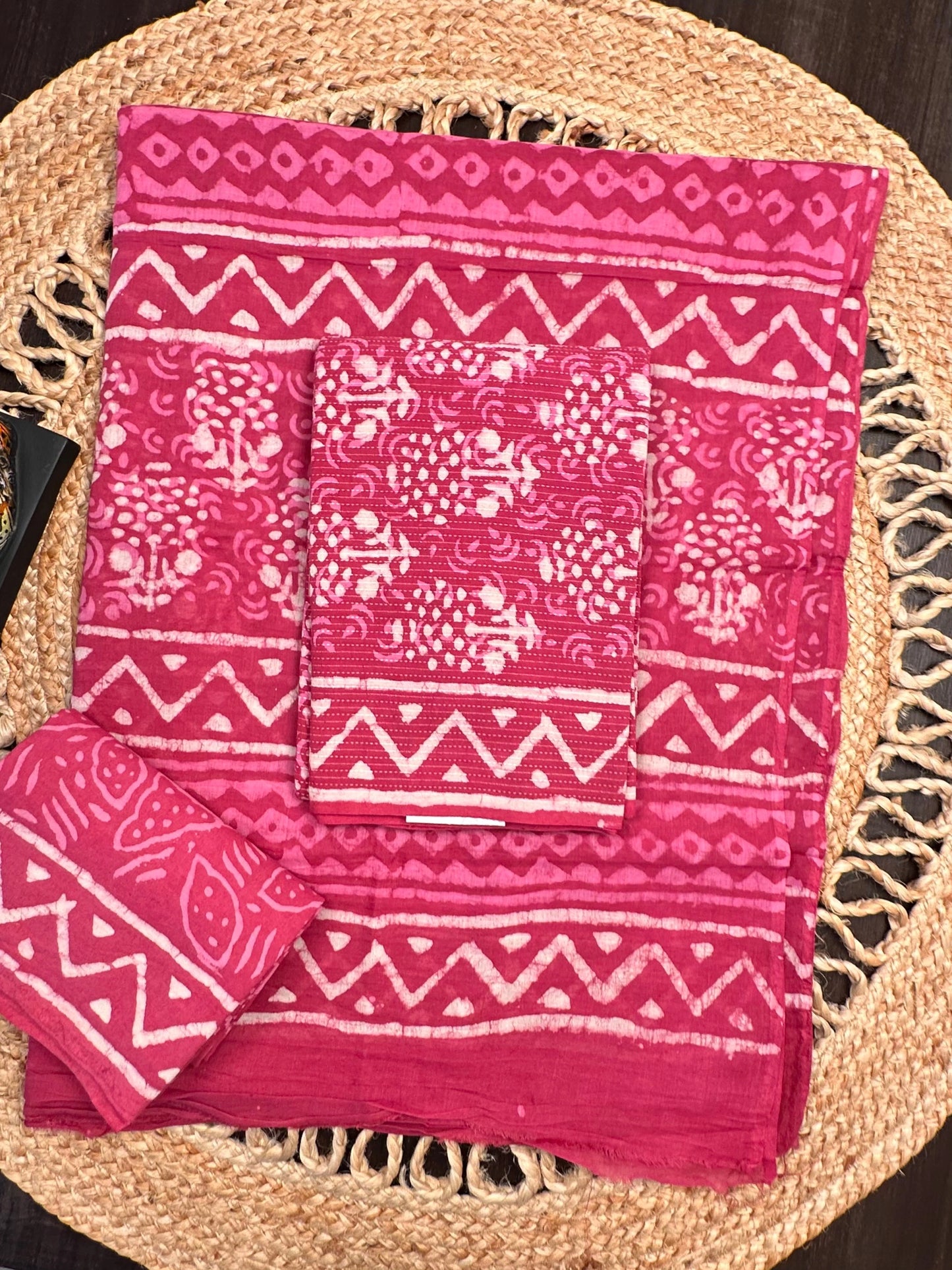 Magenta Akira Pure Cotton Suit