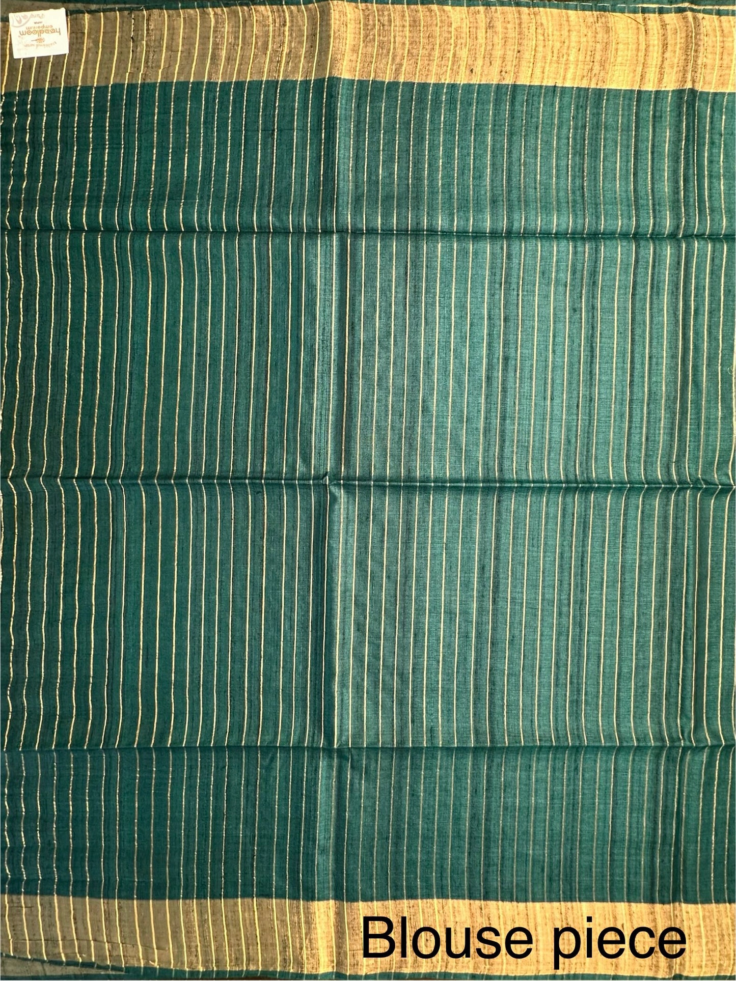 Rama Green Pure Tussar Silk Saree
