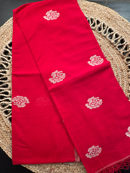 Red Bengal Pure Cotton Saree