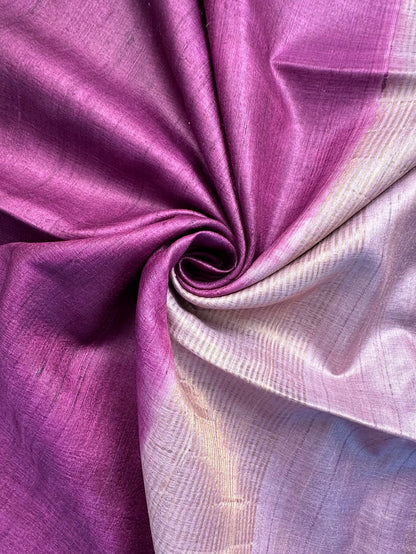 Shaded Purple Handloom Tussar Silk Saree