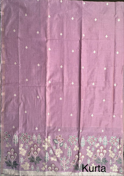 Mauve Fancy Cotton 3-Piece Suit