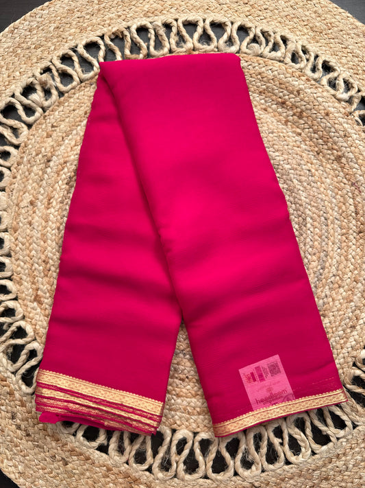 Rani Pure Chiffon Saree