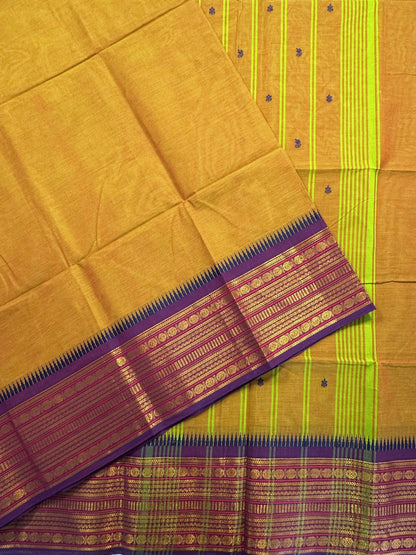 Mehndi Green Narayanpet Cotton Saree