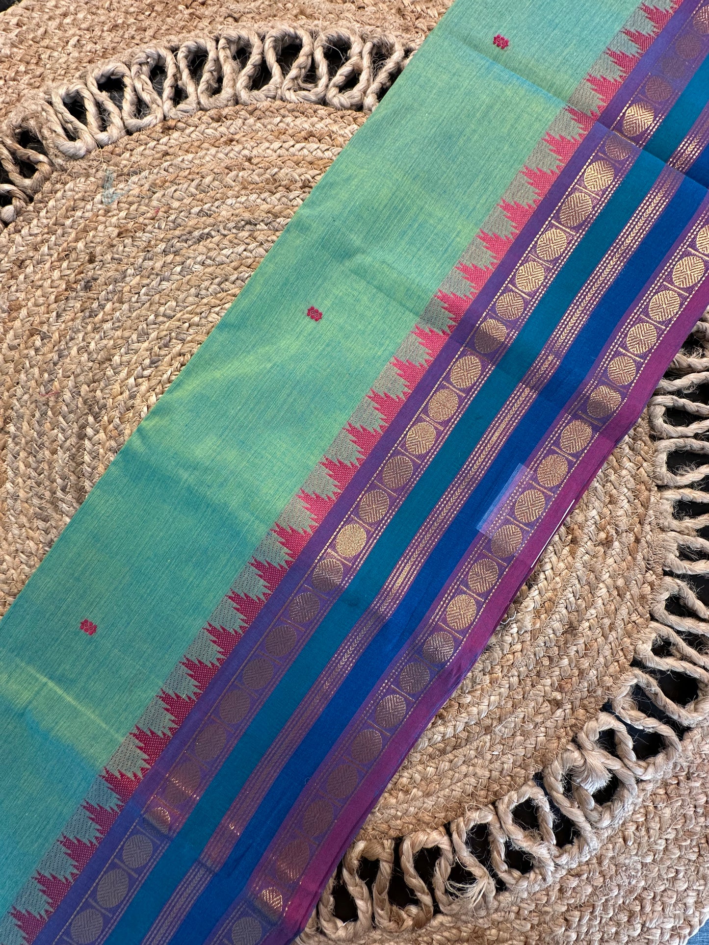 Green Narayanpet Cotton Saree