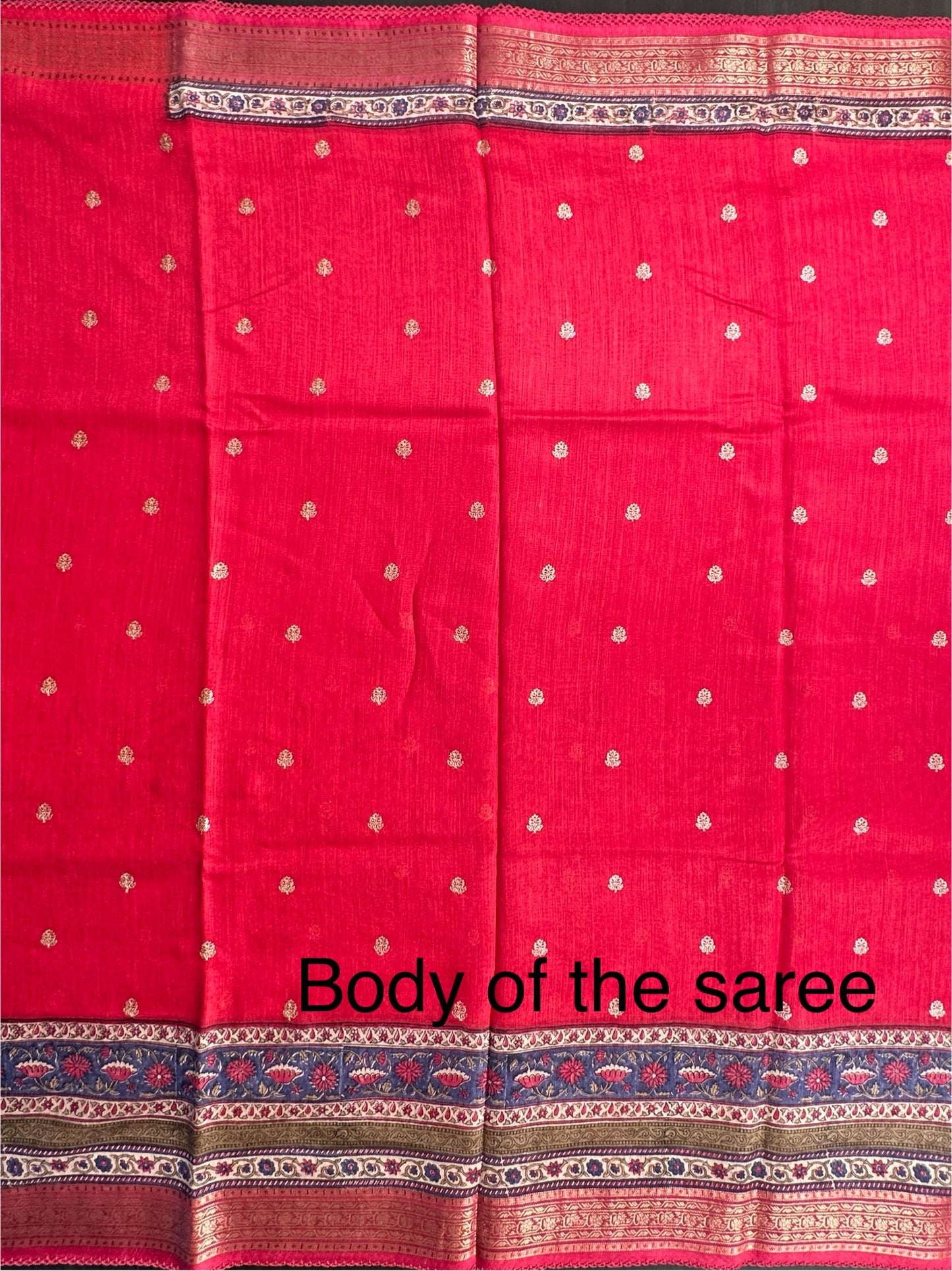 Red Muga Silk Saree