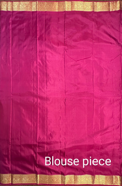 Wine-Rani  Handloom Pondicherry Pure Silk Saree