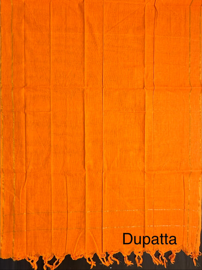 Navy Blue South Cotton 3-Piece Suit