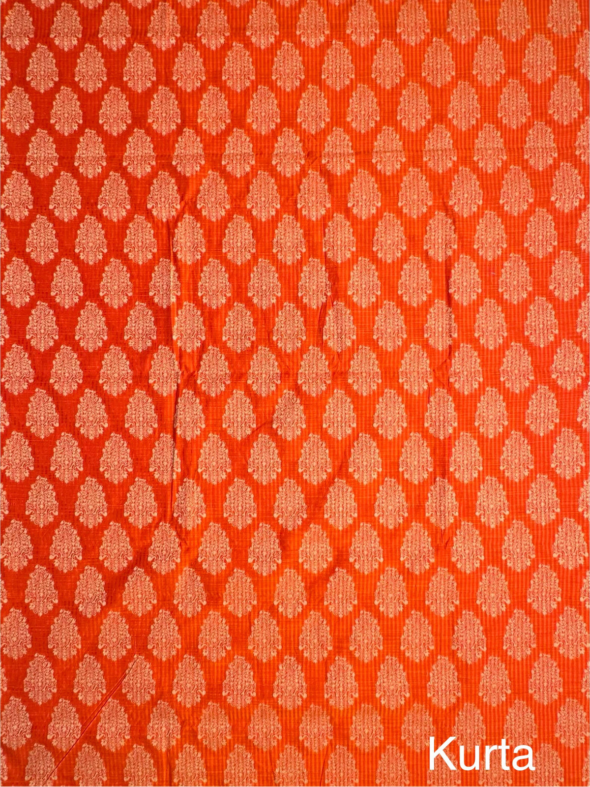 Orange Jacquard 3-piece Unstitched Cotton Suit