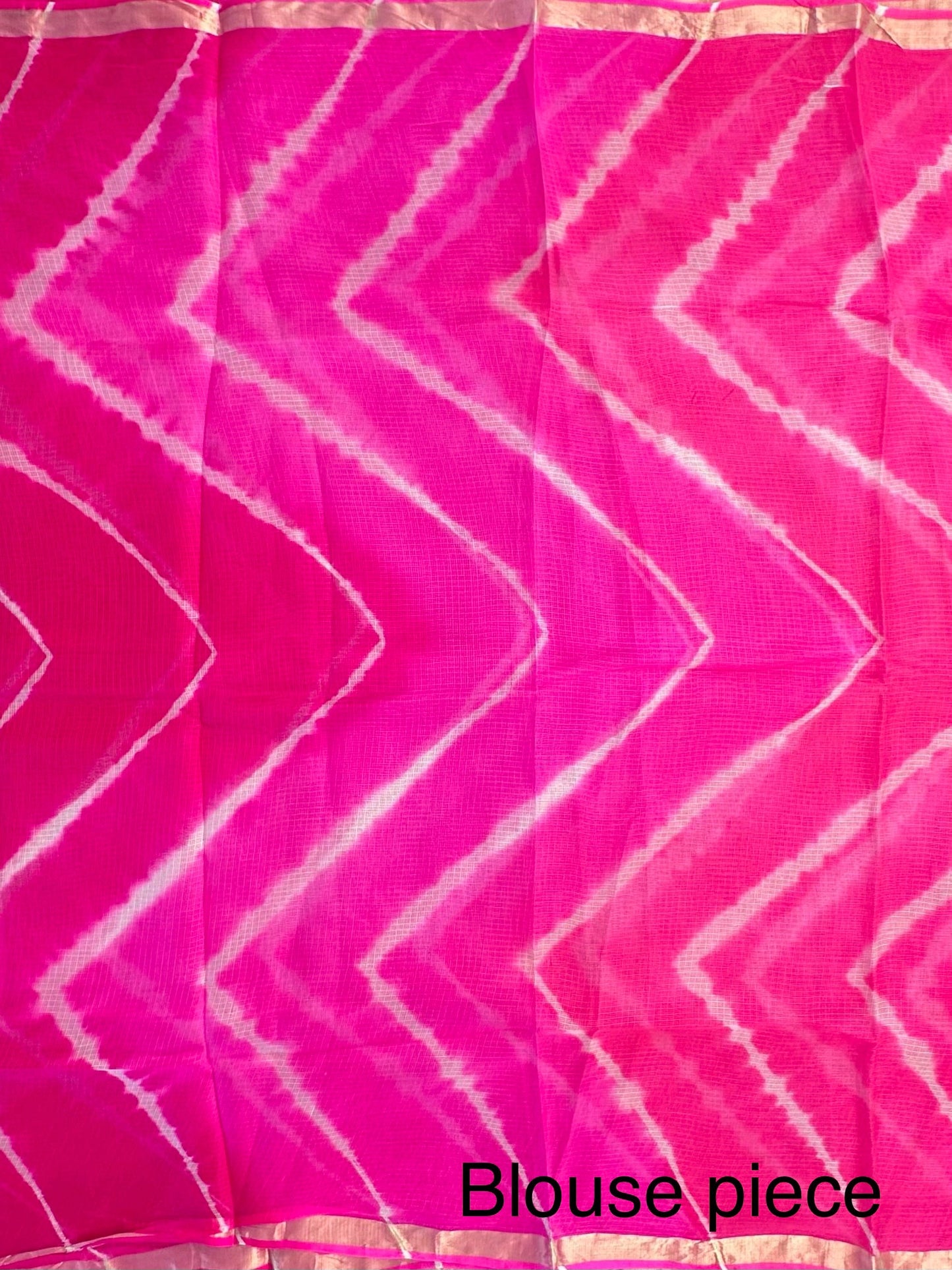 Rani Leheriya Kota Doria Pure Silk Saree