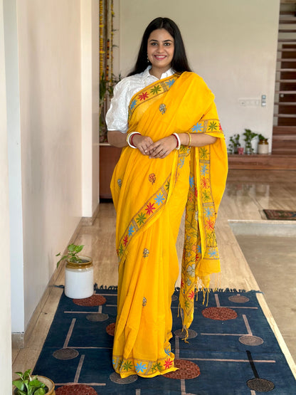 Kaantha Embroidery Cotton Saree