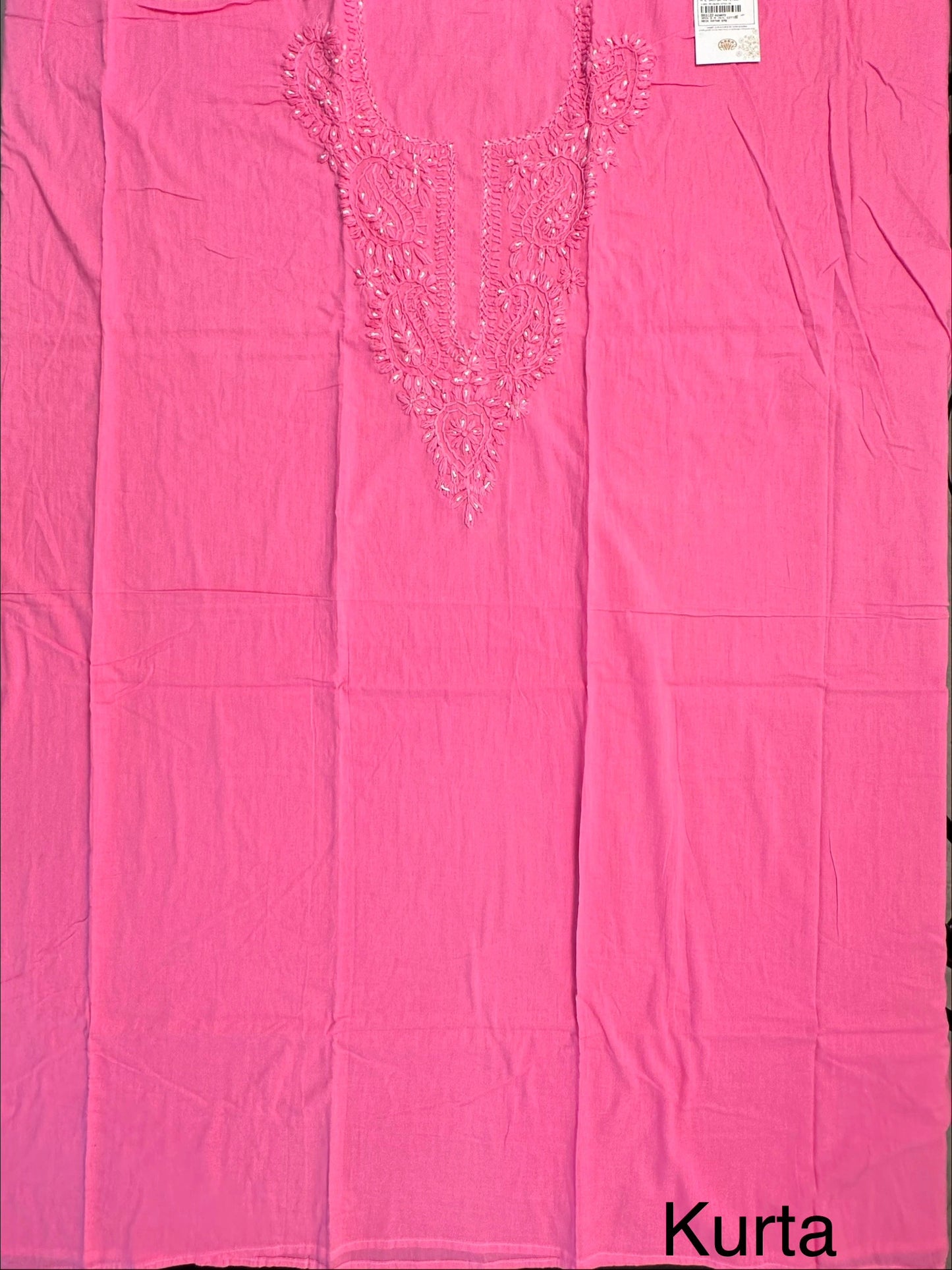 Pink Hand Embroidery Pure Cotton Suit