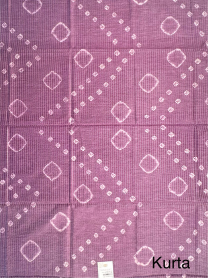 Purple Kumari Art Cotton 3-Piece Suit