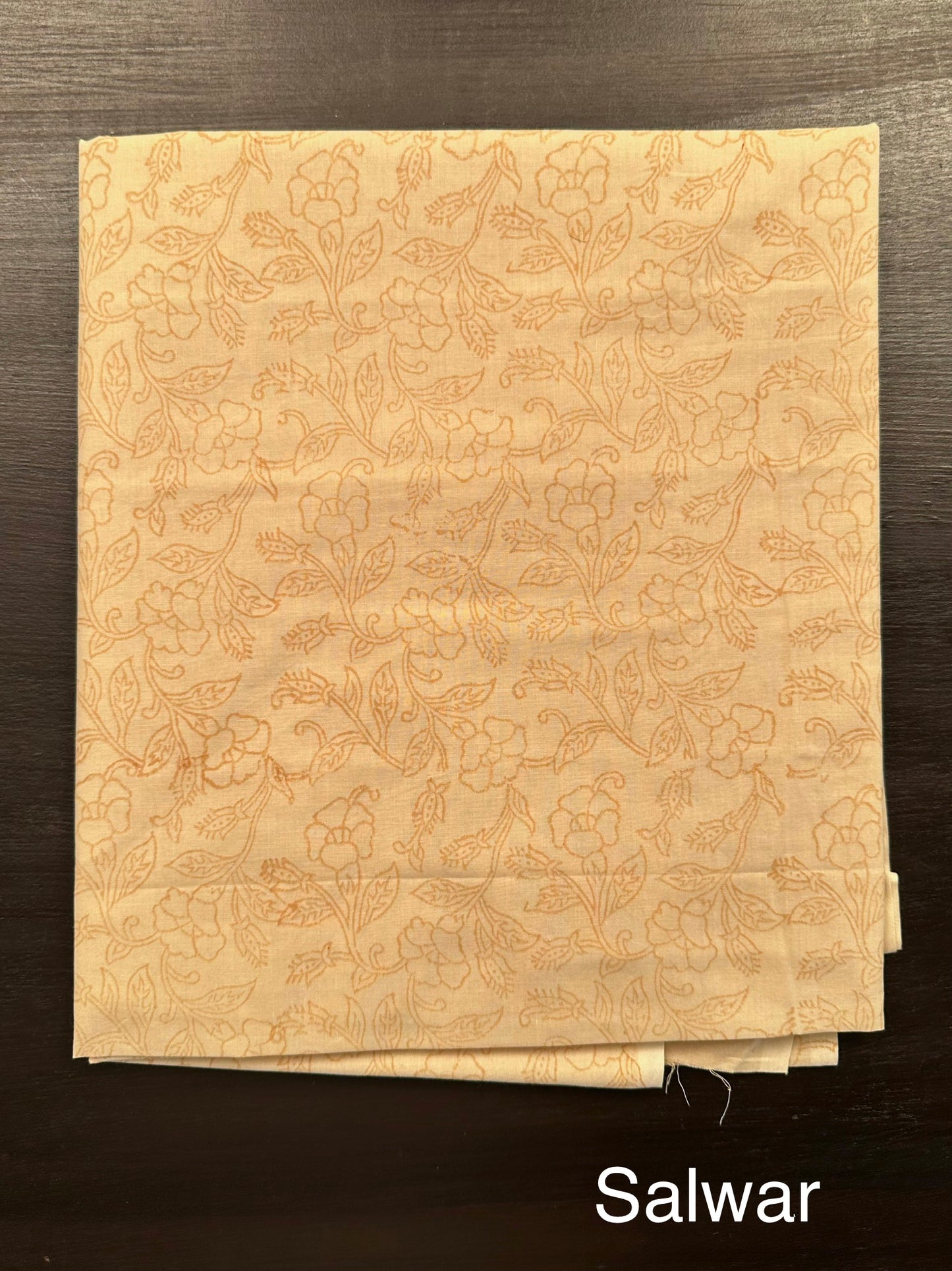 Beige  4-Piece Kota Doria Cotton Unstitched Suit