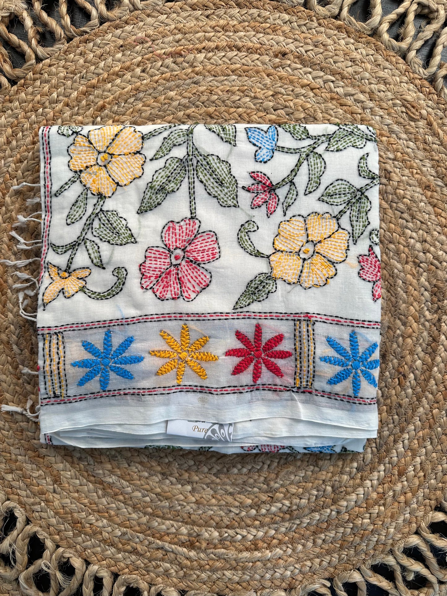Kaantha Embroidery Cotton Saree
