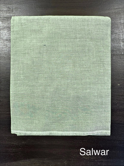 Sage Green Jute Cotton 3-Piece Suit