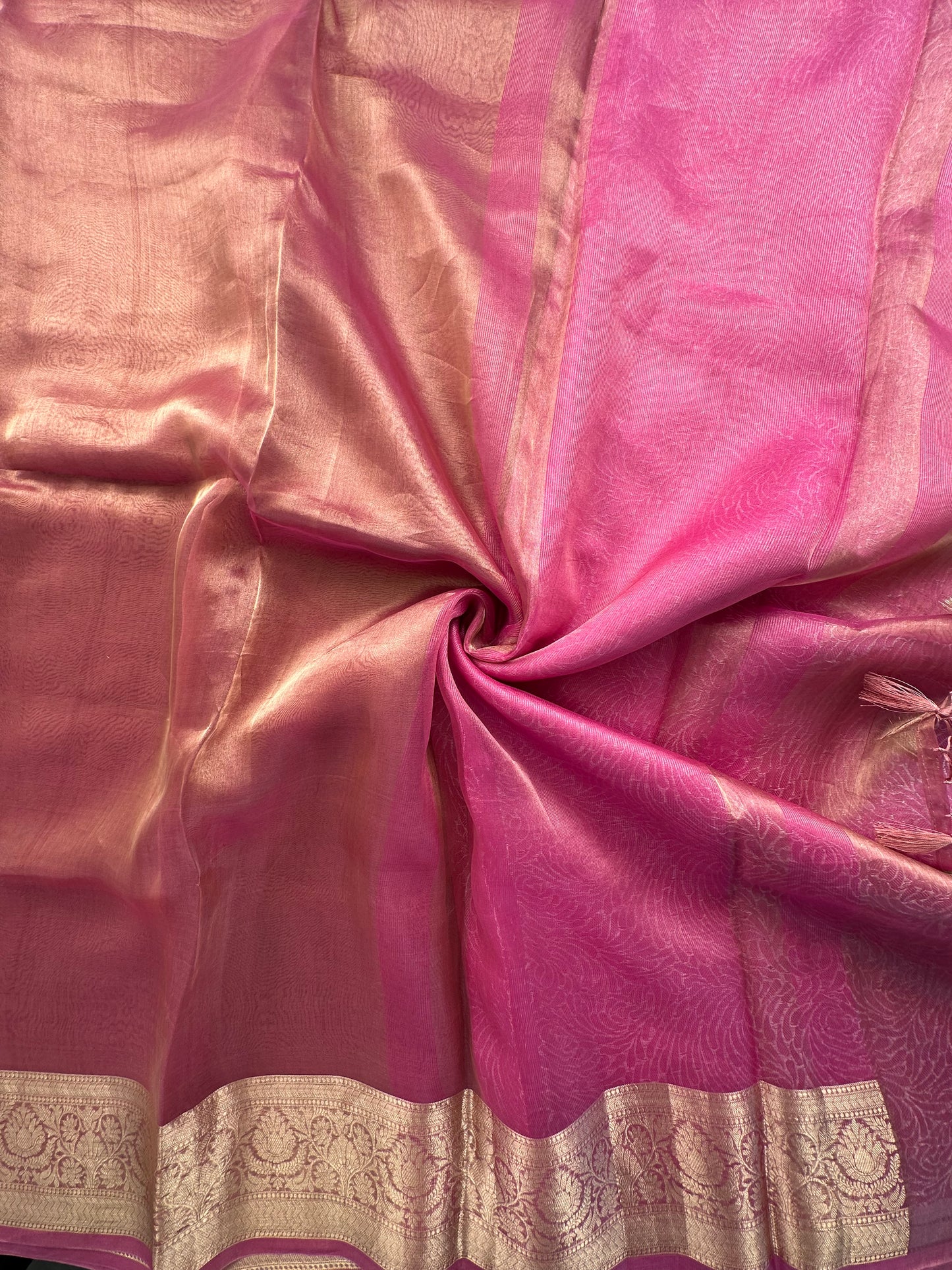 Pink Pure Tissue Saree
